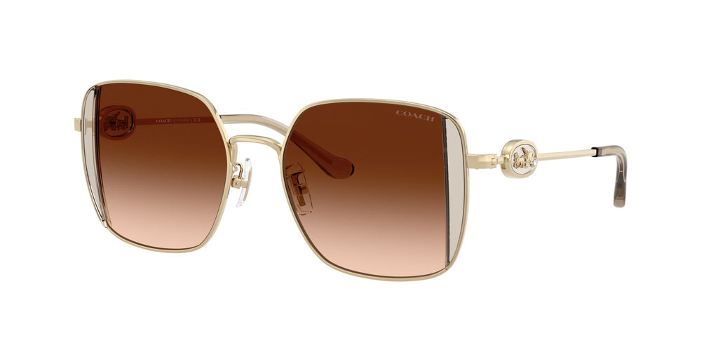 Coach Cad72 HC7177B 900574 51 Shiny Light Gold/Fawn / Brown Gradient
