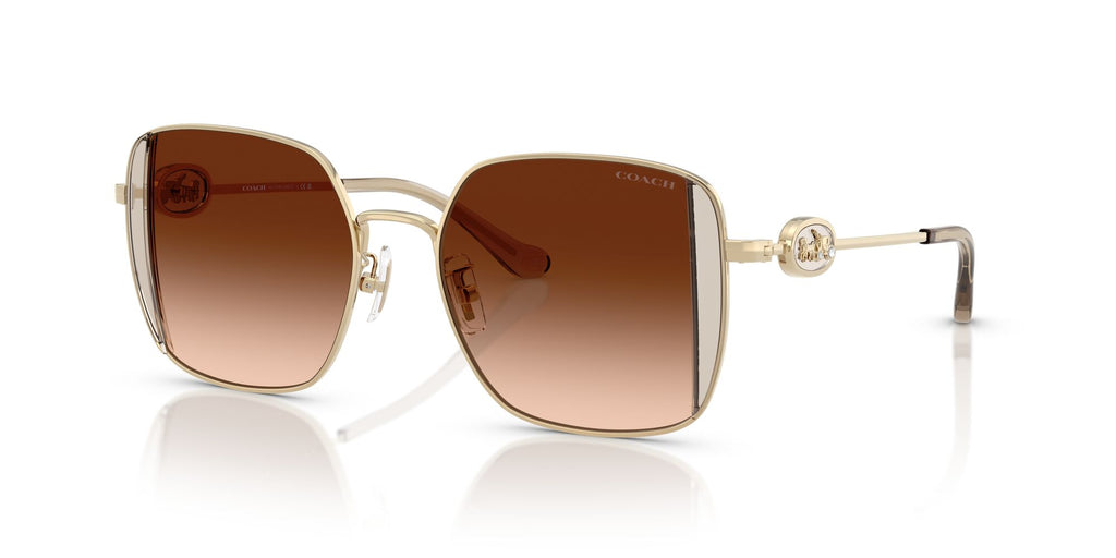 Coach Cad72 HC7177B 900574 51 Shiny Light Gold/Fawn / Brown Gradient