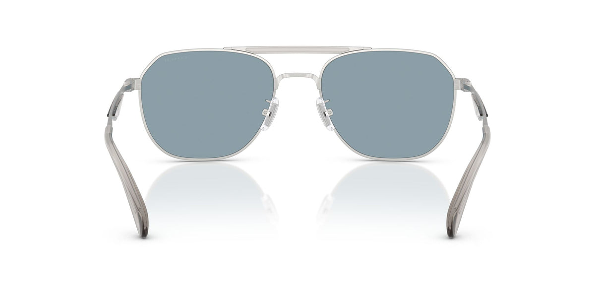 Coach Cae80 HC7178 900172 57 Satin Silver/Grey / Blue Solid