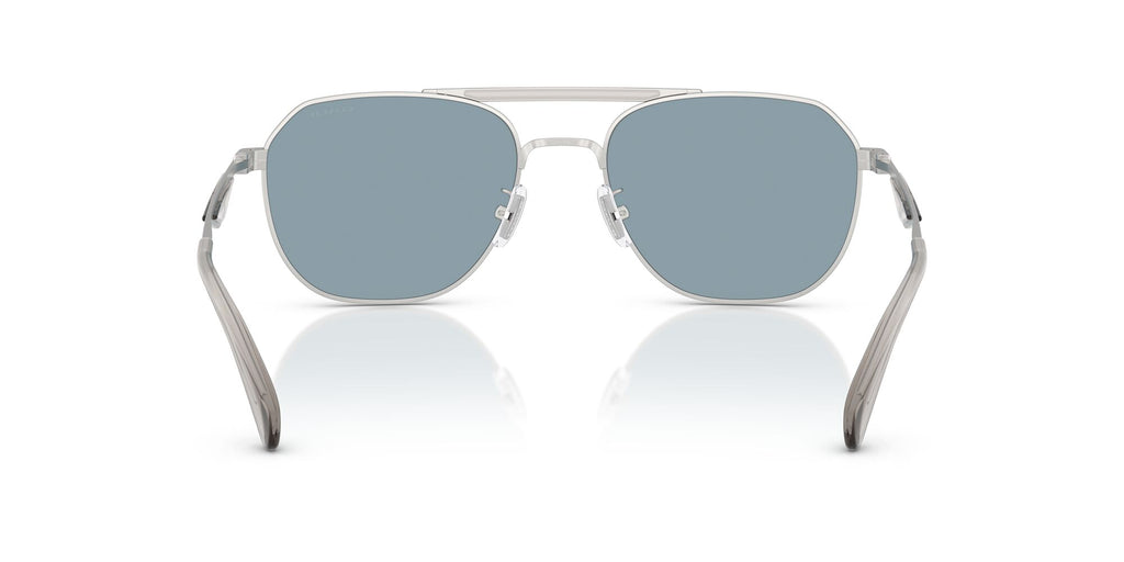 Coach Cae80 HC7178 900172 57 Satin Silver/Grey / Blue Solid