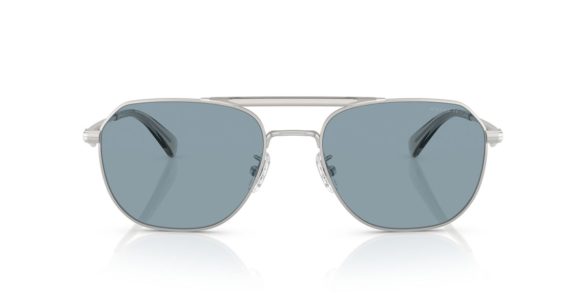 Coach Cae80 HC7178 900172 57 Satin Silver/Grey / Blue Solid