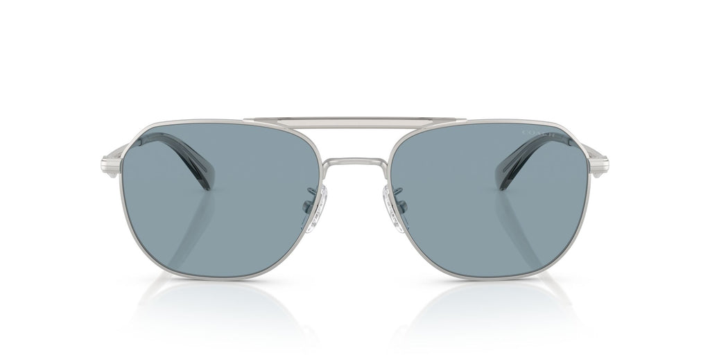 Coach Cae80 HC7178 900172 57 Satin Silver/Grey / Blue Solid