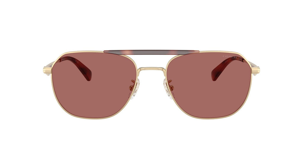 Coach Cae80 HC7178 90050H 57 Satin Light Gold/Caramel / Wine Solid
