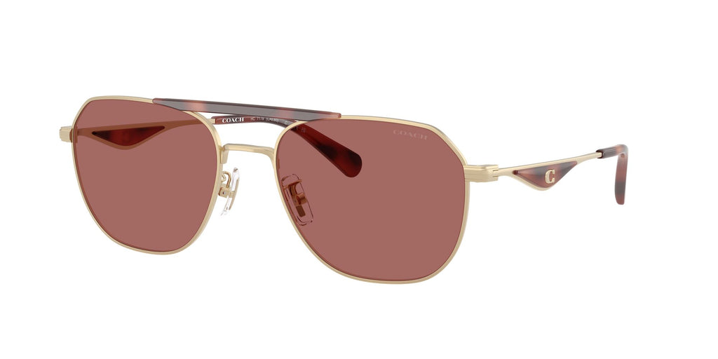 Coach Cae80 HC7178 90050H 57 Satin Light Gold/Caramel / Wine Solid