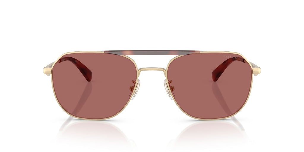 Coach Cae80 HC7178 90050H 57 Satin Light Gold/Caramel / Wine Solid