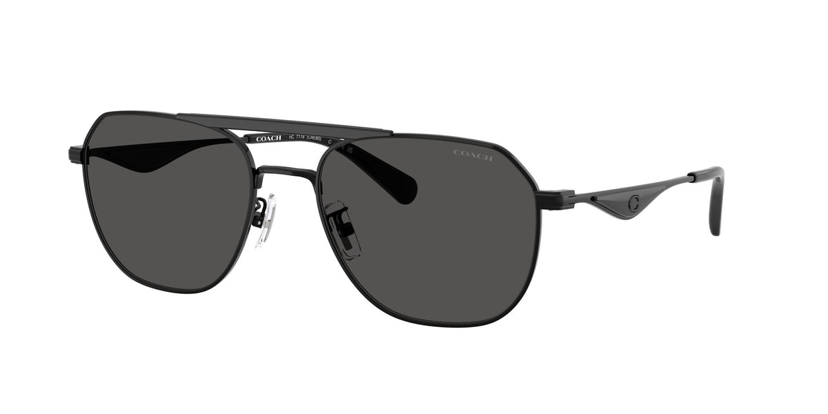 Coach Cae80 HC7178 939387 57 Satin Black/Black / Grey Solid