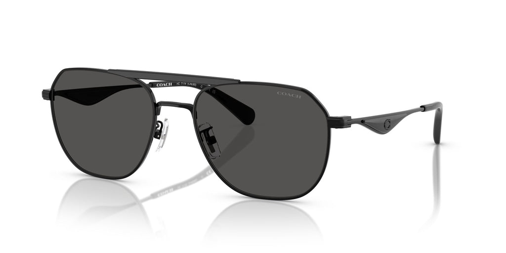 Coach Cae80 HC7178 939387 57 Satin Black/Black / Grey Solid