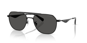 Coach Cae80 HC7178 939387 57 Satin Black/Black / Grey Solid