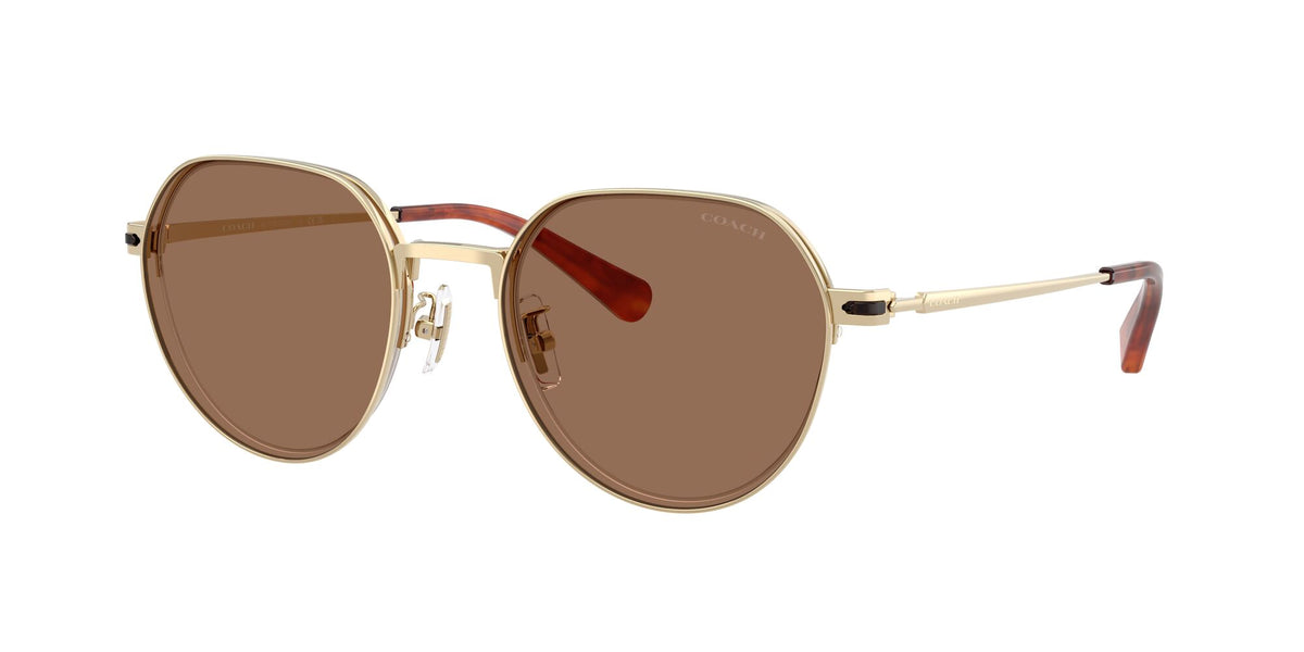 Coach Cae81 HC7179 900573 52 Shiny Light Gold / Brown Solid