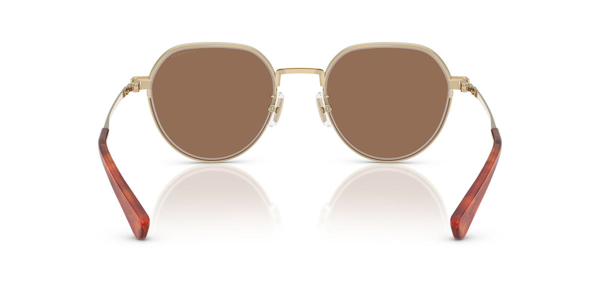 Coach Cae81 HC7179 900573 52 Shiny Light Gold / Brown Solid