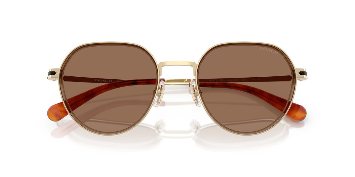 Coach Cae81 HC7179 900573 52 Shiny Light Gold / Brown Solid