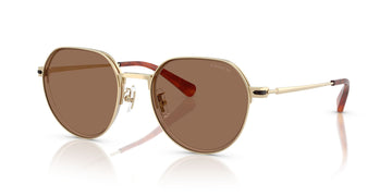 Coach Cae81 HC7179 900573 52 Shiny Light Gold / Brown Solid
