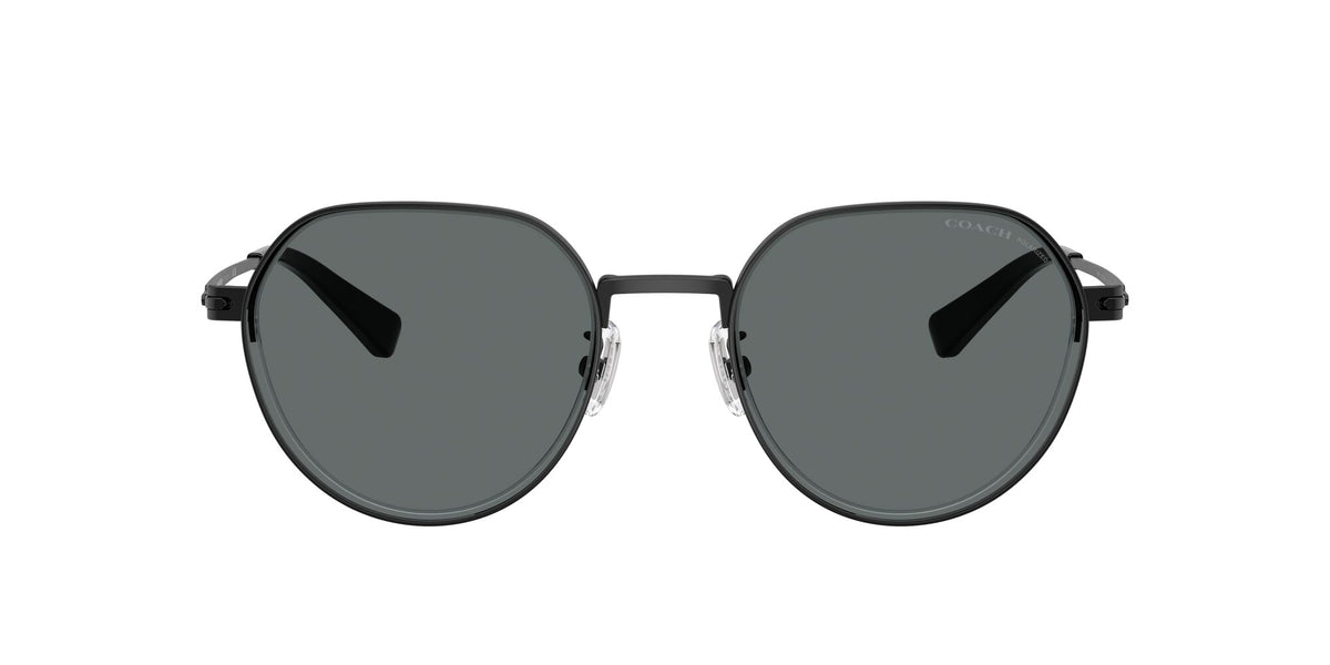 Coach Cae81 HC7179 934481 52 Satin Black / Grey Solid Polar