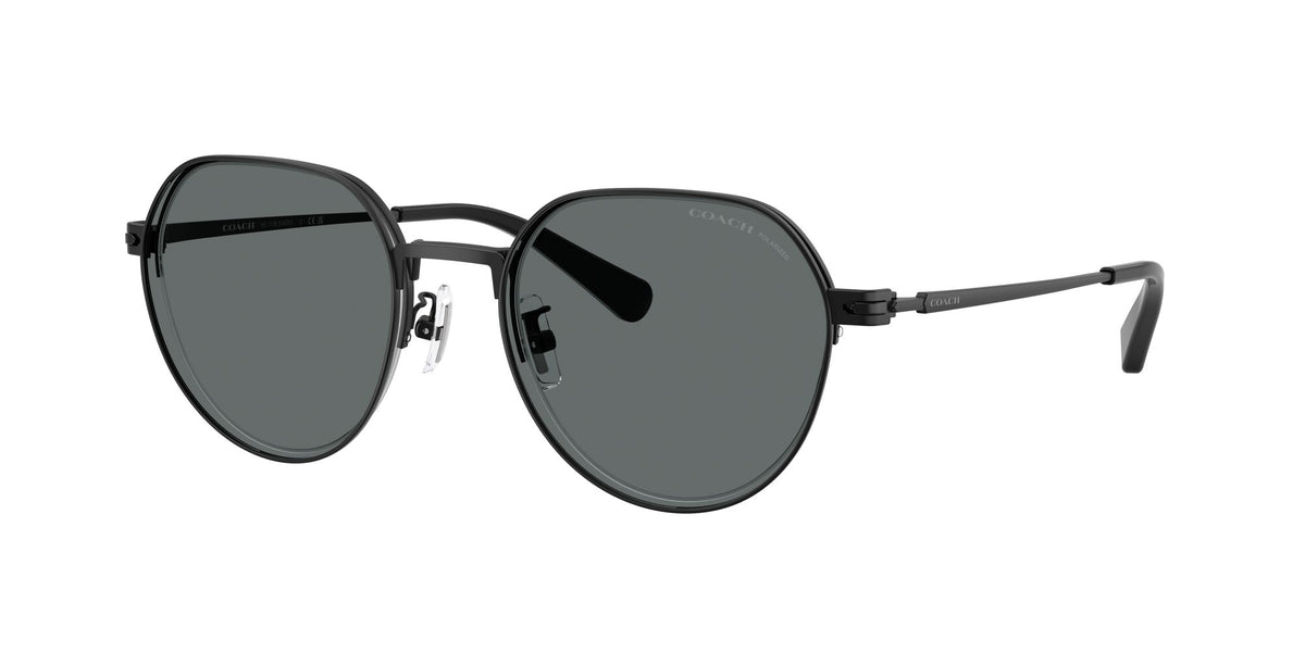 Coach Cae81 HC7179 934481 52 Satin Black / Grey Solid Polar