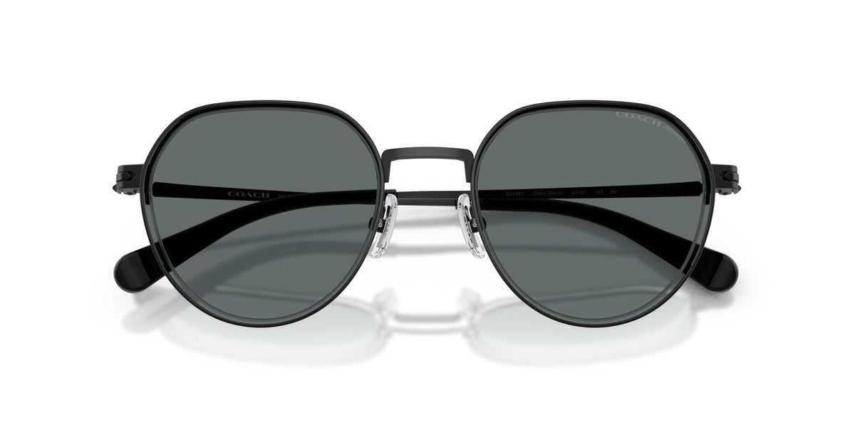 Coach Cae81 HC7179 934481 52 Satin Black / Grey Solid Polar