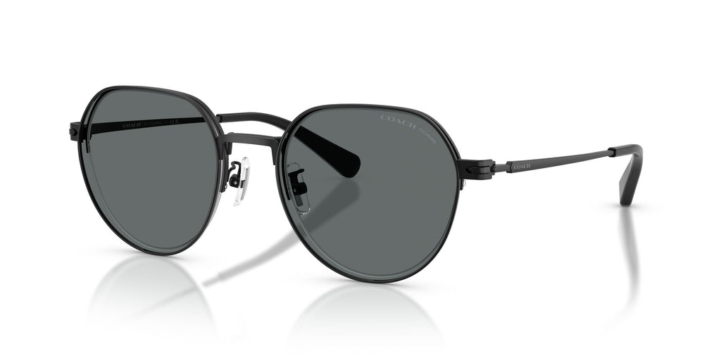 Coach Cae81 HC7179 934481 52 Satin Black / Grey Solid Polar