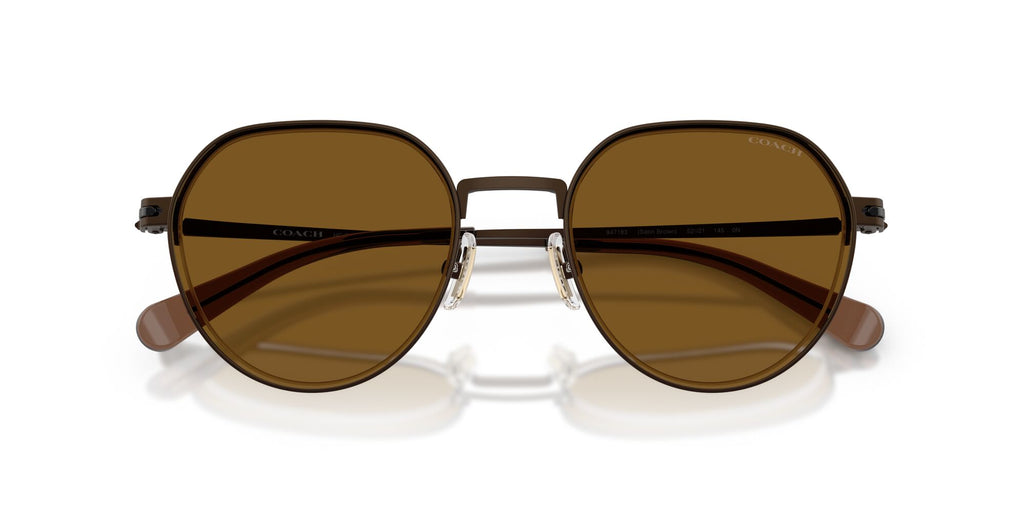 Coach Cae81 HC7179 947183 52 Satin Brown / Brown Solid Polar