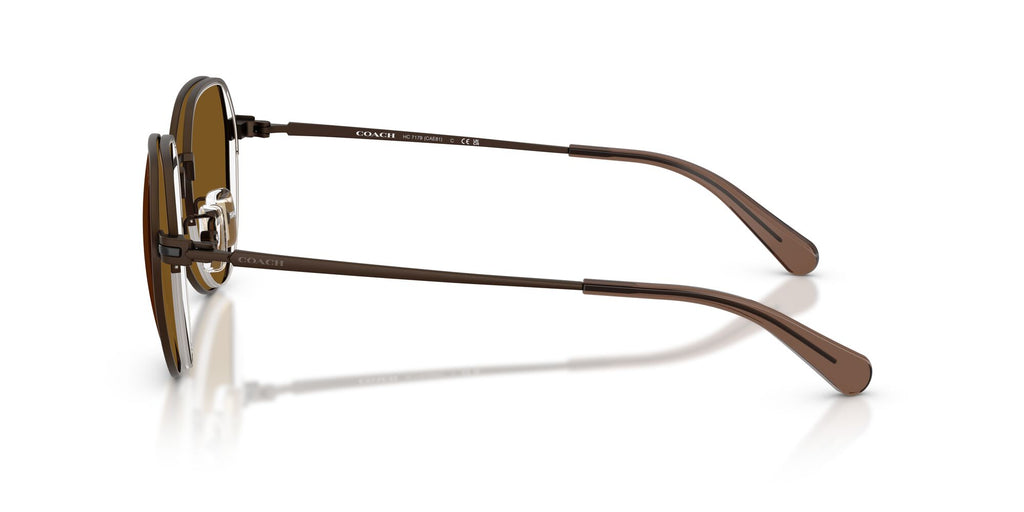 Coach Cae81 HC7179 947183 52 Satin Brown / Brown Solid Polar