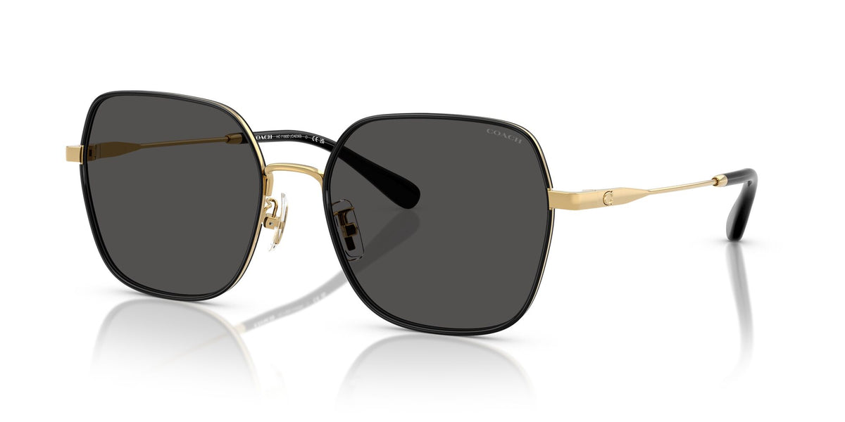 Coach Cae93 HC7180D 946687 57 Shiny Gold/Black / Grey Solid