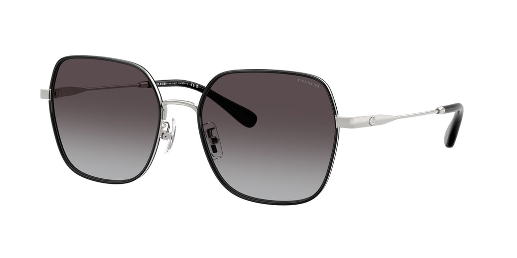 Coach Cae93 HC7180D 94673C 57 Shiny Silver/Black / Grey Gradient