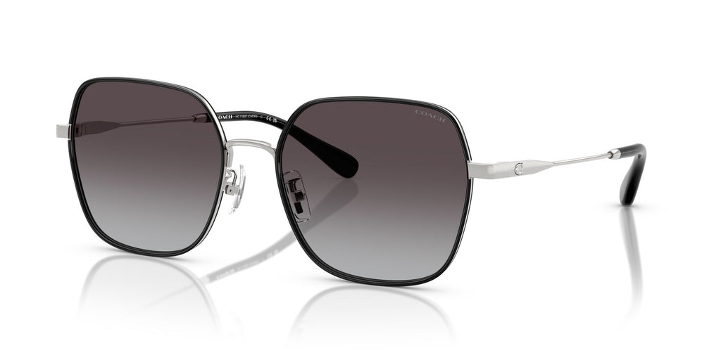 Coach Cae93 HC7180D 94673C 57 Shiny Silver/Black / Grey Gradient