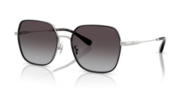 Coach Cae93 HC7180D 94673C 57 Shiny Silver/Black / Grey Gradient