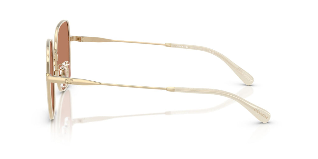 Coach Cae93 HC7180D 94683 57 Shiny Light Gold/Milky White / Brown Solid
