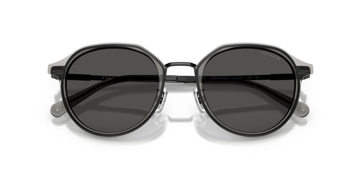 Coach 0HC7183 947287 51 Satin Black/ Grey Solid