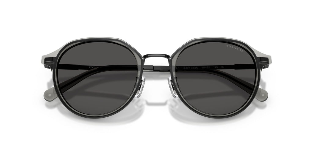 Coach 0HC7183 947287 51 Satin Black/ Grey Solid