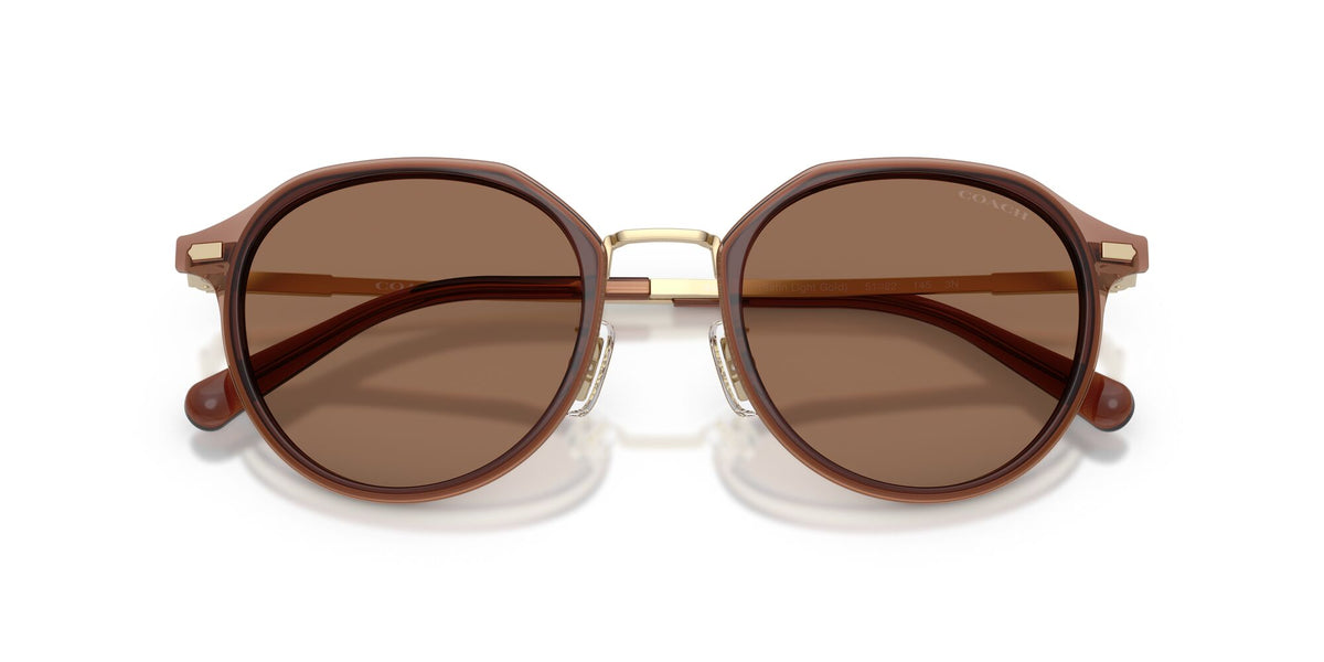 Coach 0HC7183 947473 51 Satin Light Gold/ Brown Solid