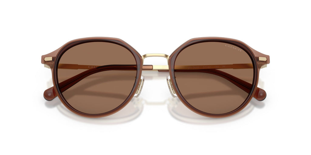 Coach 0HC7183 947473 51 Satin Light Gold/ Brown Solid