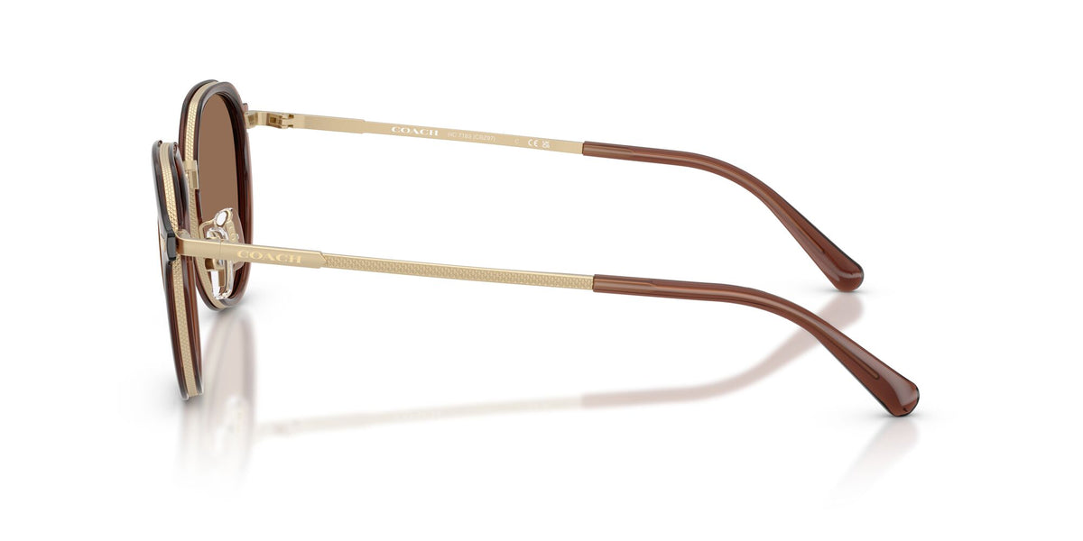 Coach 0HC7183 947473 51 Satin Light Gold/ Brown Solid