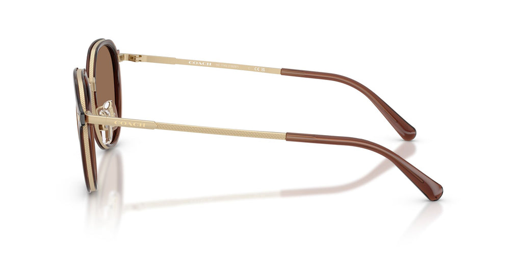 Coach 0HC7183 947473 51 Satin Light Gold/ Brown Solid