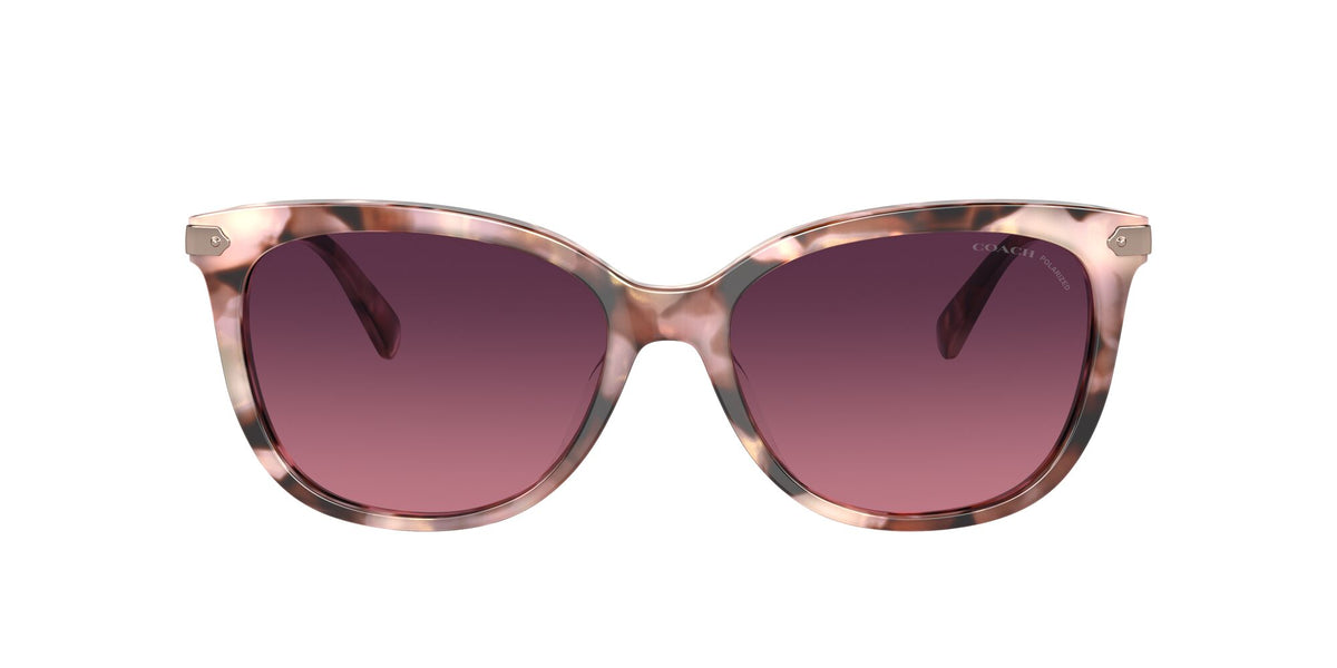 Coach Cl926 0HC8378U 5528F4 57 Rose Pearl Tortoise/ Burgundy Gradient Polar 57 / Polycarbonate / Acetate / Metal