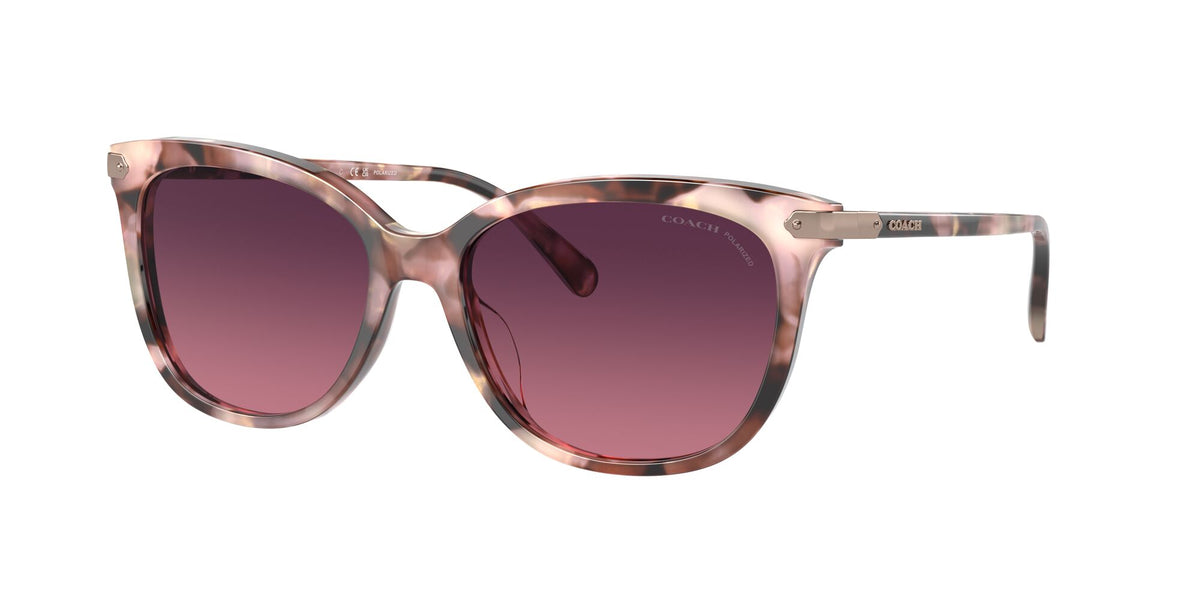 Coach Cl926 0HC8378U 5528F4 57 Rose Pearl Tortoise/ Burgundy Gradient Polar 57 / Polycarbonate / Acetate / Metal