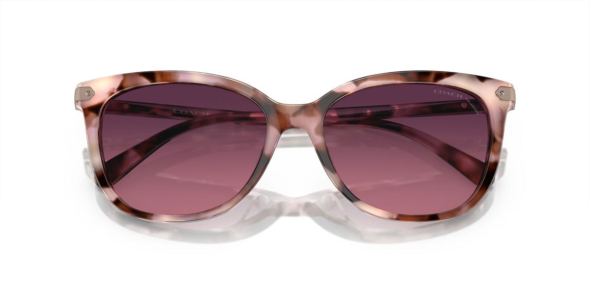 Coach Cl926 0HC8378U 5528F4 57 Rose Pearl Tortoise/ Burgundy Gradient Polar 57 / Polycarbonate / Acetate / Metal