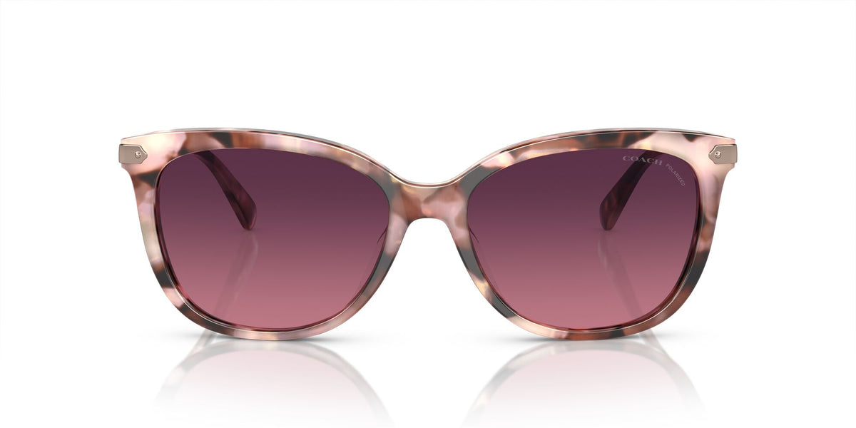 Coach Cl926 0HC8378U 5528F4 57 Rose Pearl Tortoise/ Burgundy Gradient Polar 57 / Polycarbonate / Acetate / Metal