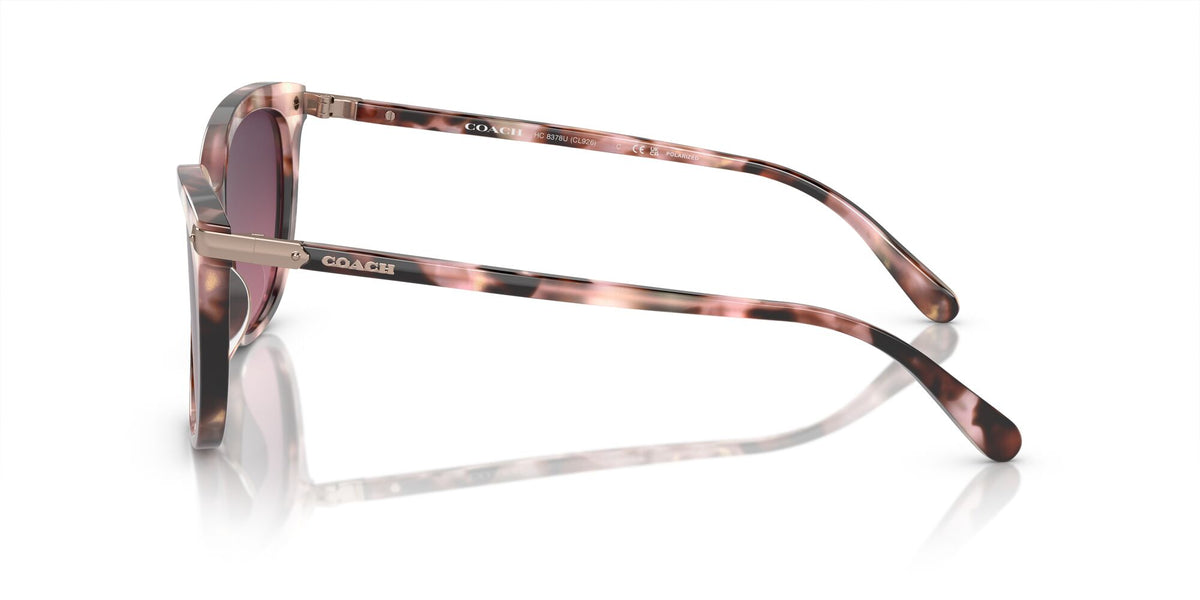 Coach Cl926 0HC8378U 5528F4 57 Rose Pearl Tortoise/ Burgundy Gradient Polar 57 / Polycarbonate / Acetate / Metal