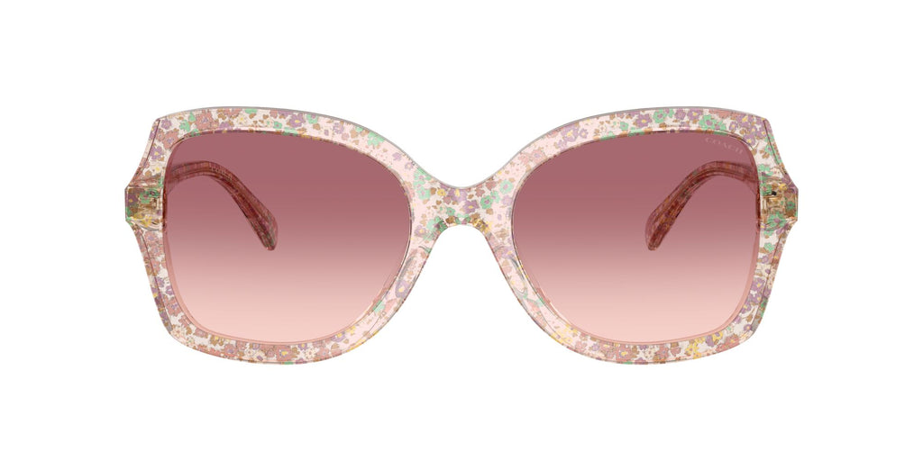 Coach Cw225 HC8410U 58947W 56 Transparent Floral Field / Purple Pink Gradient