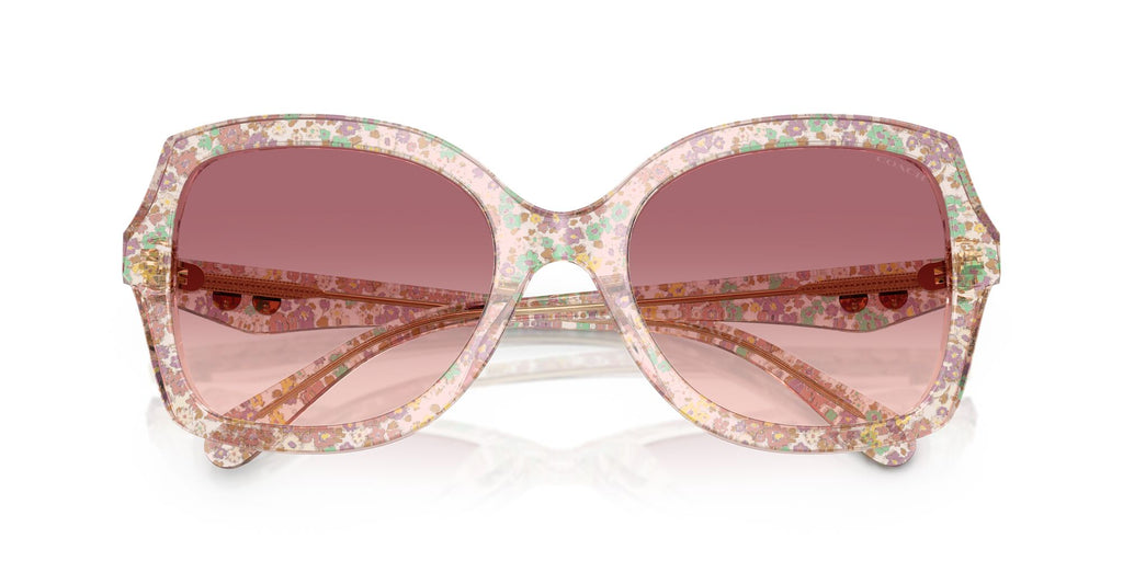 Coach Cw225 HC8410U 58947W 56 Transparent Floral Field / Purple Pink Gradient
