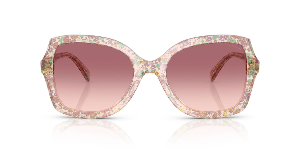 Coach Cw225 HC8410U 58947W 56 Transparent Floral Field / Purple Pink Gradient