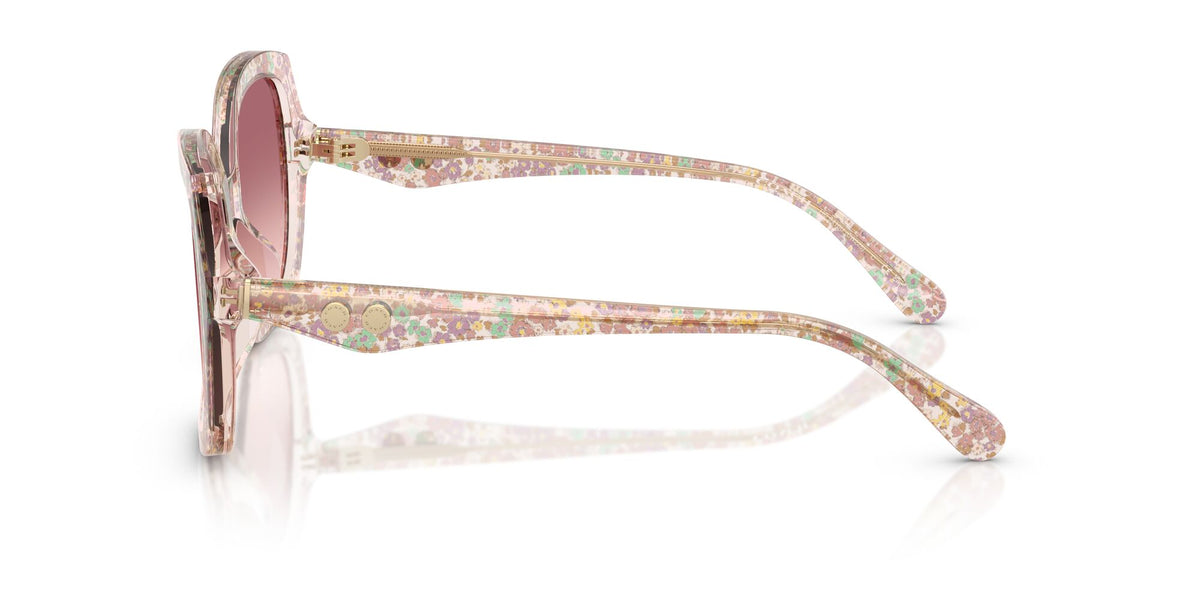 Coach Cw225 HC8410U 58947W 56 Transparent Floral Field / Purple Pink Gradient