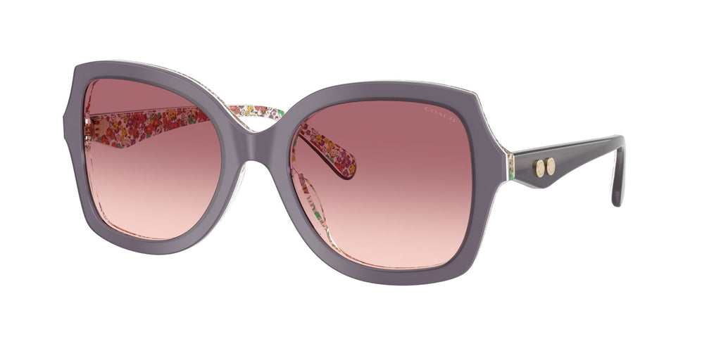 Coach Cw225 HC8410U 58957W 56 Milky Violet/Floral Field / Purple Pink Gradient