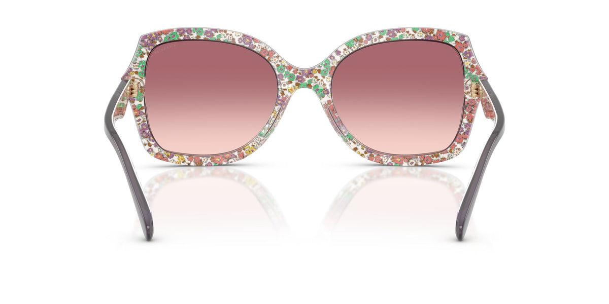 Coach Cw225 HC8410U 58957W 56 Milky Violet/Floral Field / Purple Pink Gradient