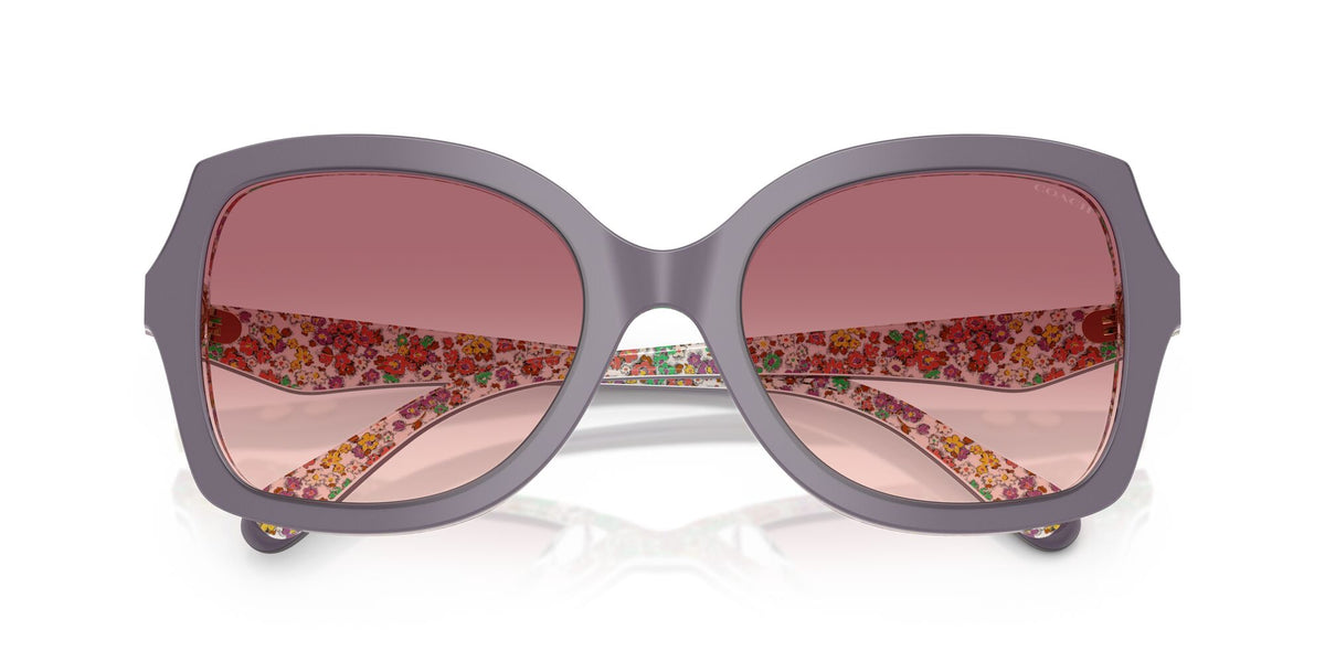 Coach Cw225 HC8410U 58957W 56 Milky Violet/Floral Field / Purple Pink Gradient