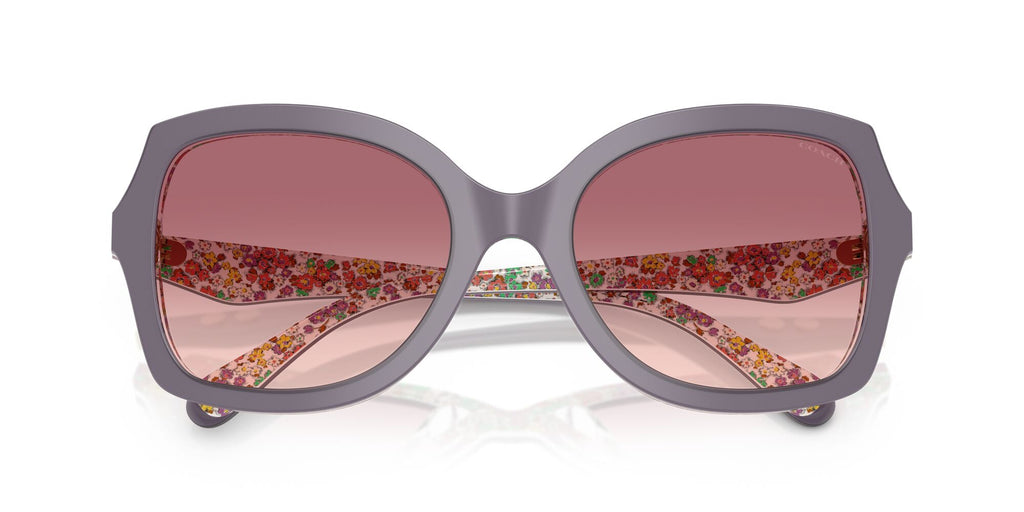 Coach Cw225 HC8410U 58957W 56 Milky Violet/Floral Field / Purple Pink Gradient