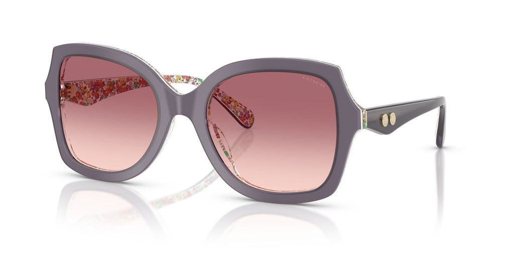 Coach Cw225 HC8410U 58957W 56 Milky Violet/Floral Field / Purple Pink Gradient