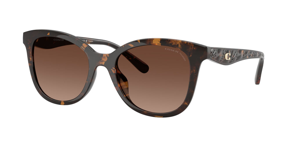 Coach Cad25 HC8419U 5120T5 55 Dark Tortoise / Brown Gradient Polar