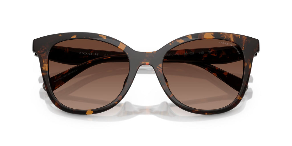 Coach Cad25 HC8419U 5120T5 55 Dark Tortoise / Brown Gradient Polar
