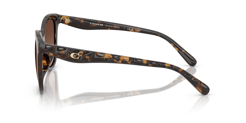 Coach Cad25 HC8419U 5120T5 55 Dark Tortoise / Brown Gradient Polar
